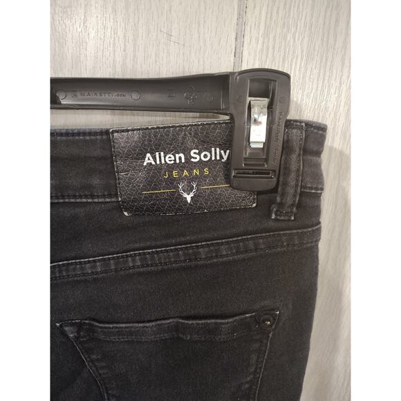 Women's Allen Solly Black Stretchy Tapered Skinny Jeans Gothic Grunge Skater - Picture 3 of 9